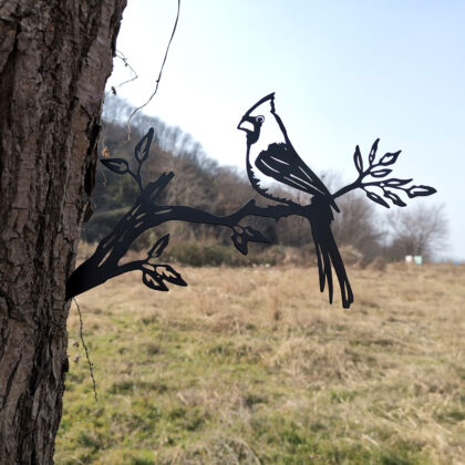 Metal Bird Tree Art