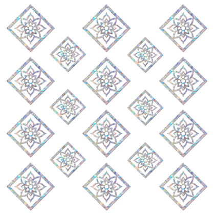 Square Flower Prism Window Decals